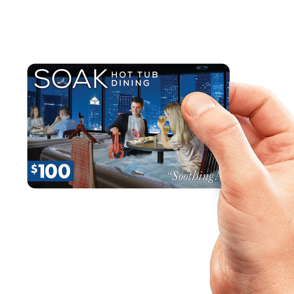 Soak hot tub dining joke gift card from Prank-O