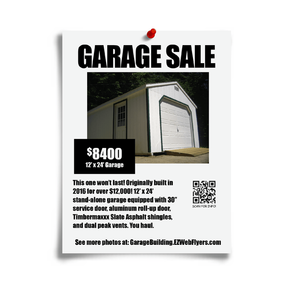 fake joke garage sale flyer