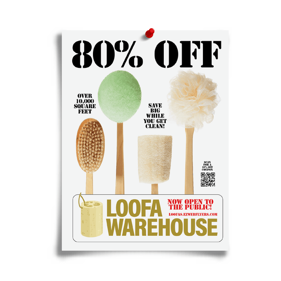 joke flyer from Prank-O for a Loofa Warehouse